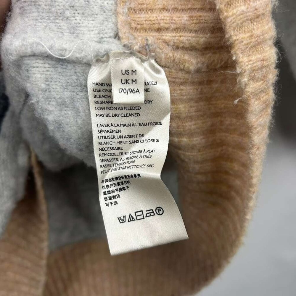 Free People Women's Medium Wool Blend Significant Other Hooded Sweater Gray/Tan - Picture 7 of 16